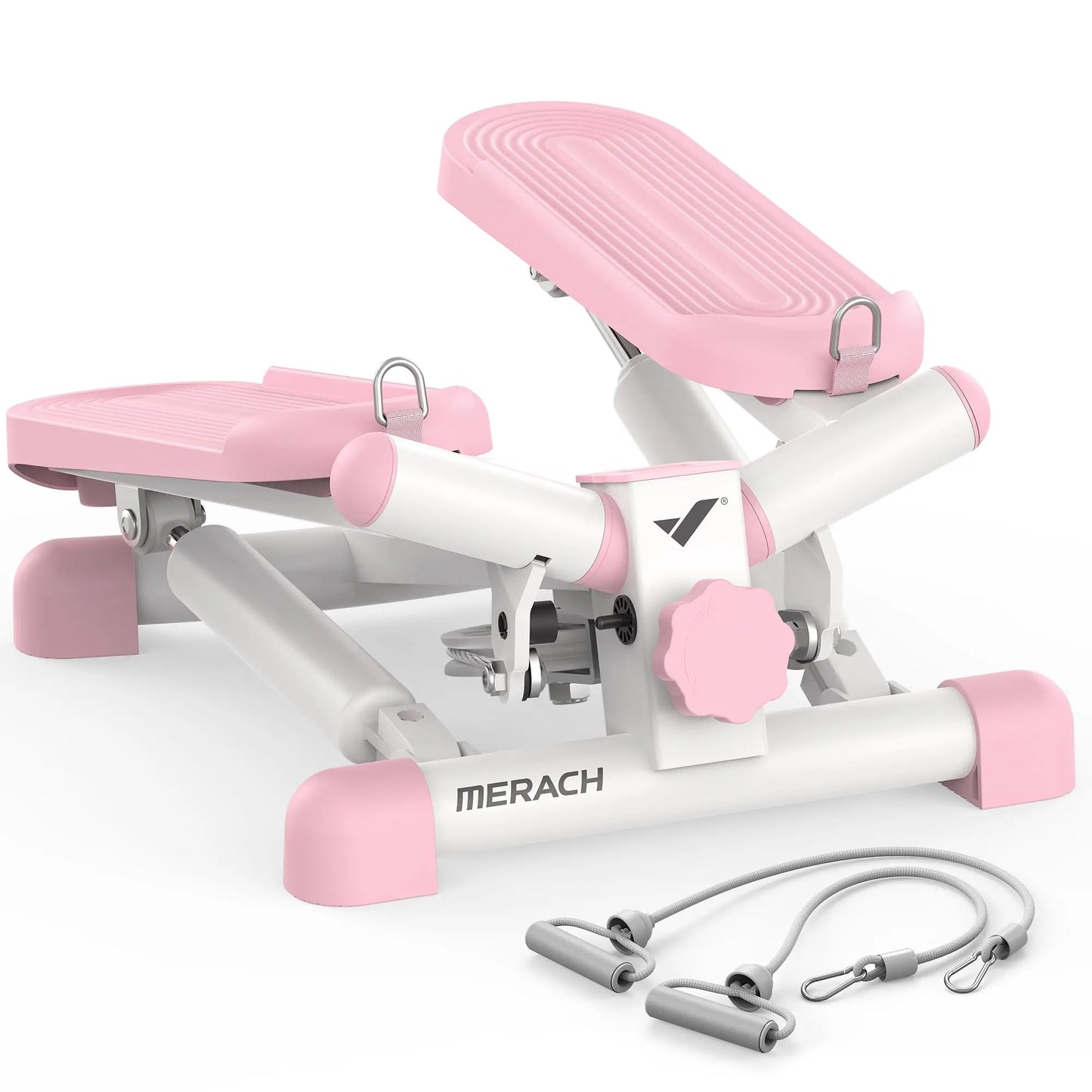 MERACH Mini Stepper for Exercise Twist Stair Stepper 330LBS Capacity Stepper with Resistance Band