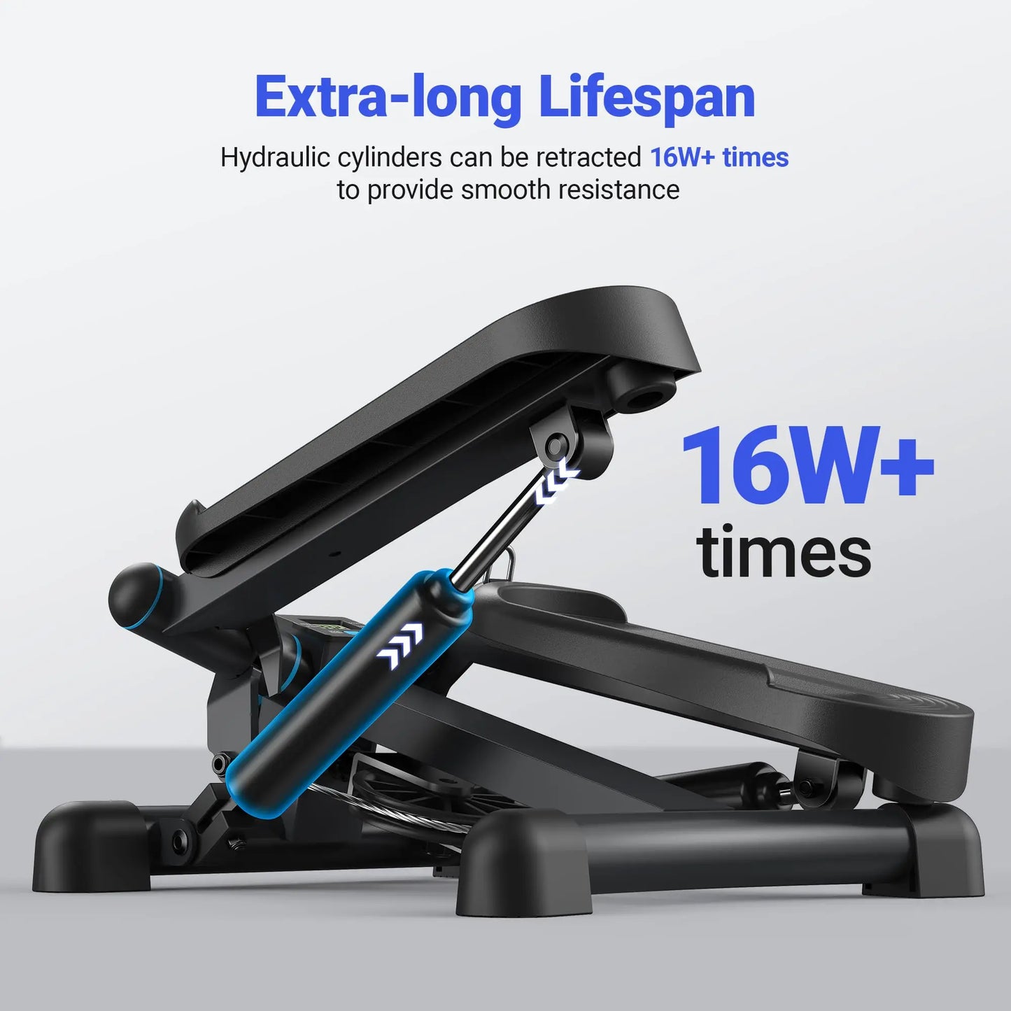 MERACH Mini Stepper for Exercise Twist Stair Stepper 330LBS Capacity Stepper with Resistance Band