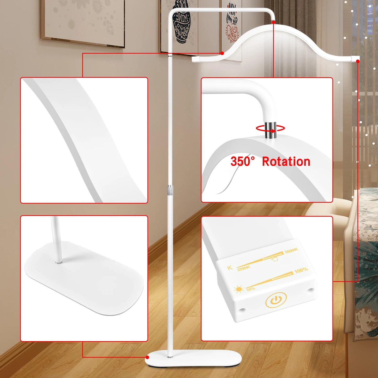 Fosoto FT-Y13 Half-Moon Light LED Photography Light LED Eyelash Light