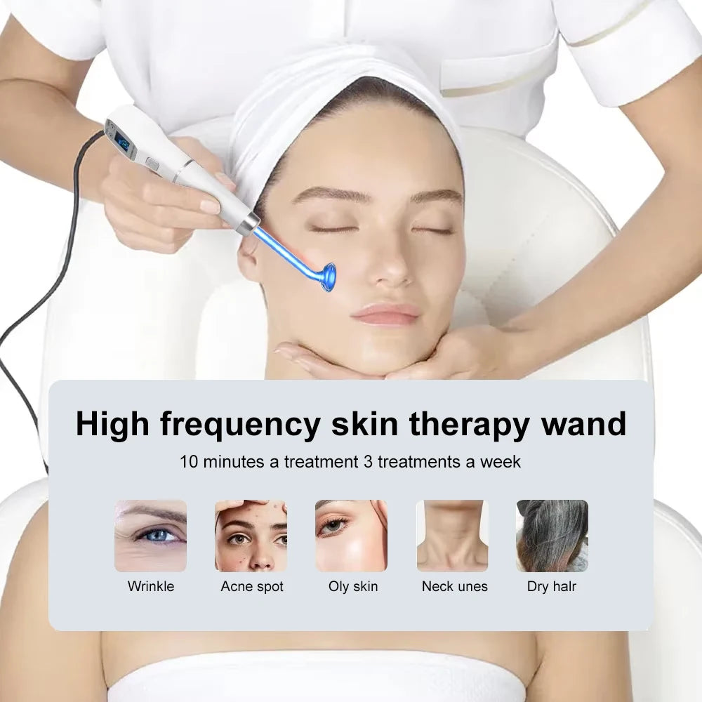 High Frequency Electrode Wand Glass Tube Electrotherapy Acne Spot Remover