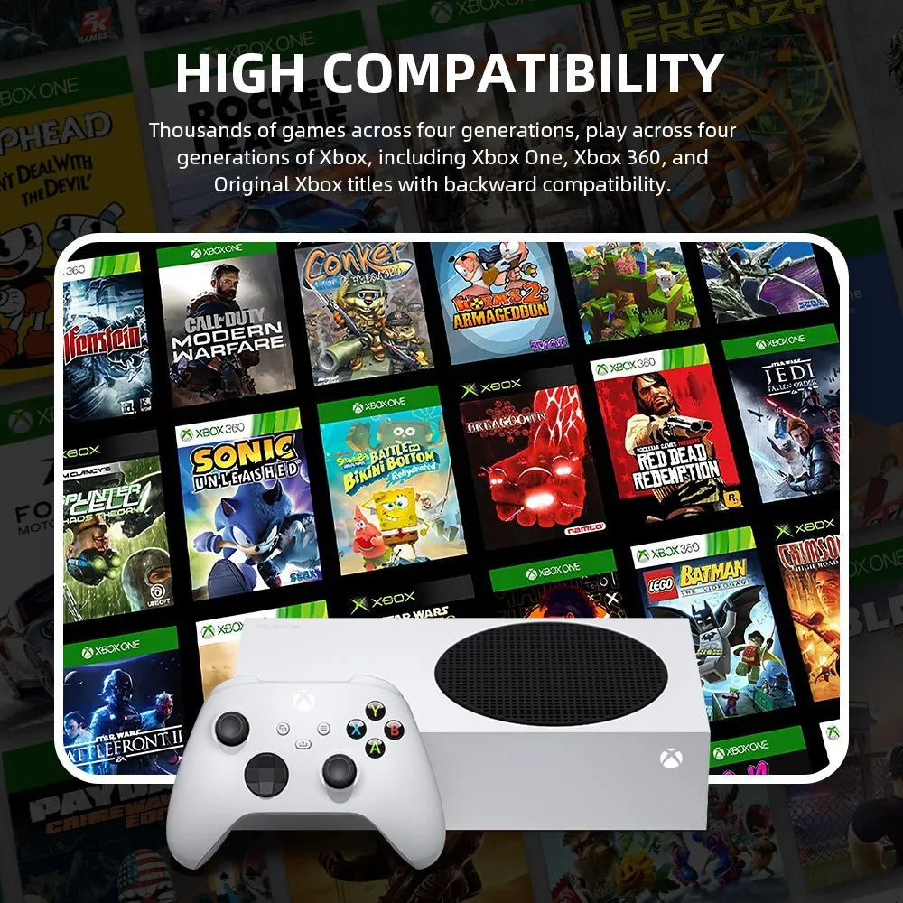 100% New Original Microsoft Xbox Series S 512G Game Consoles w/Xbox Wireless Controller Console