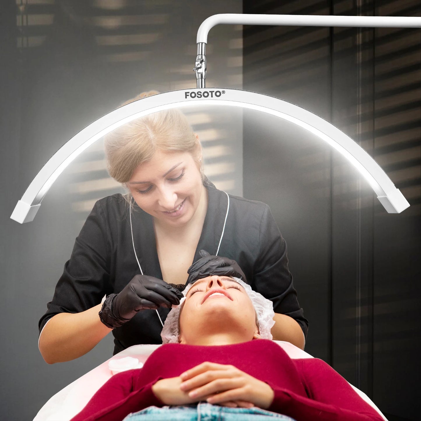 Fosoto Multi-directional Professional Half-Moon Light LED Lash Light Ring Light