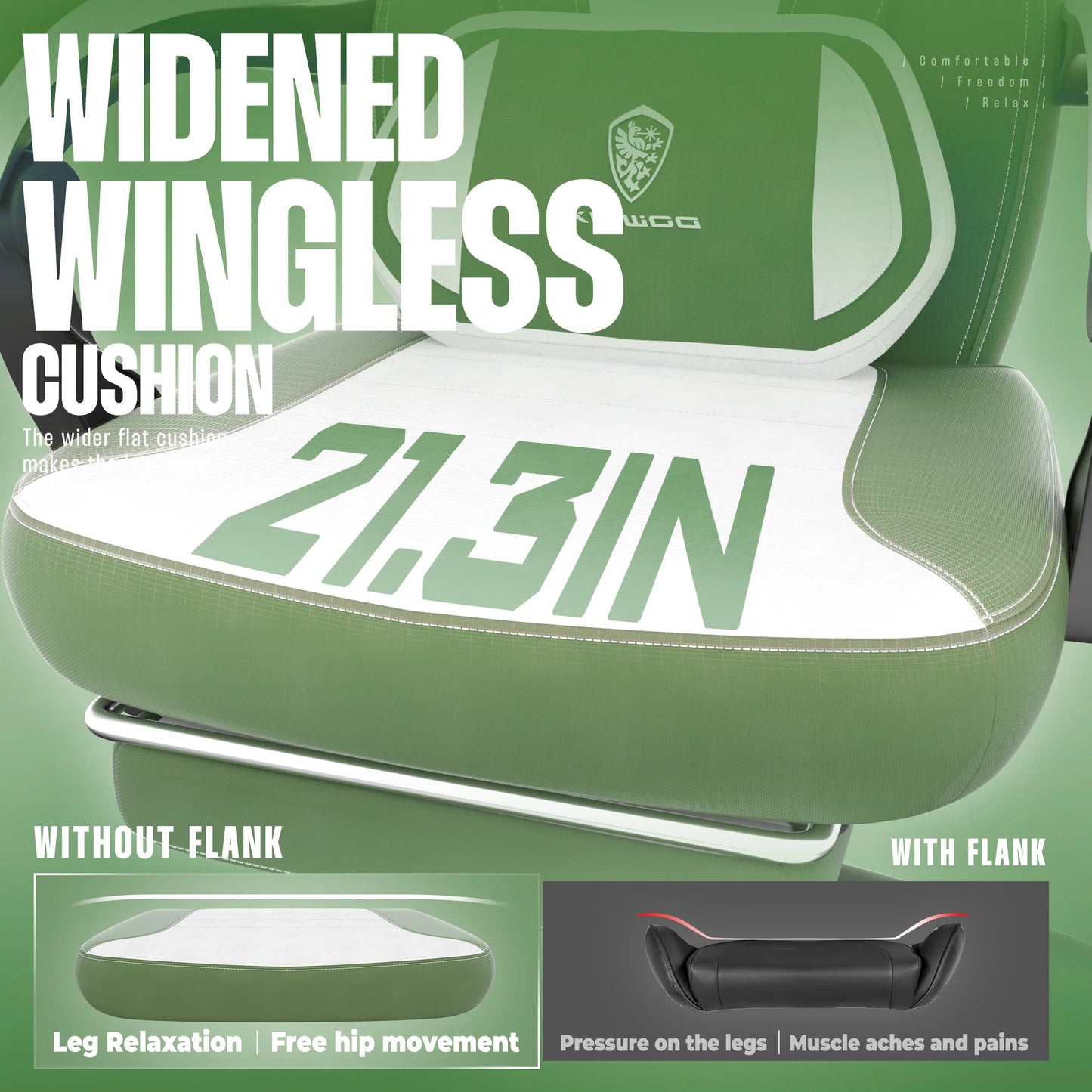 Dowinx Fabric Gaming Chair with Footrest