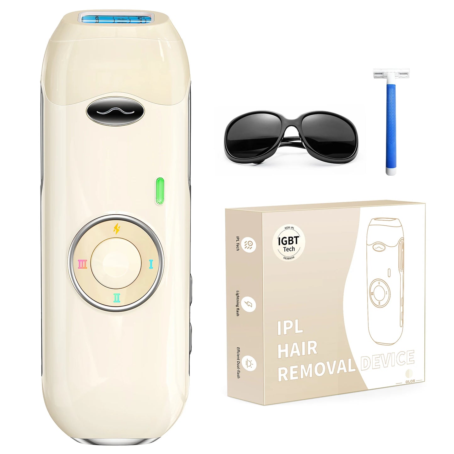 Hair Removal Laser IPL 22J Unlimted IGBT 5.2 cm² light