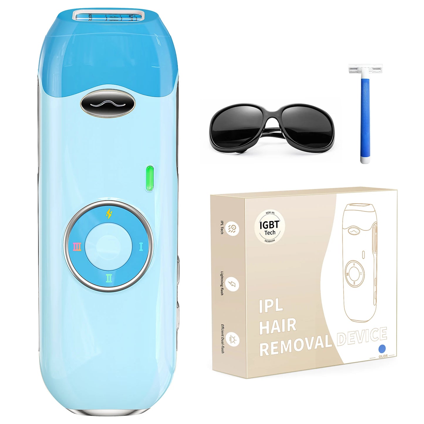 Hair Removal Laser IPL 22J Unlimted IGBT 5.2 cm² light