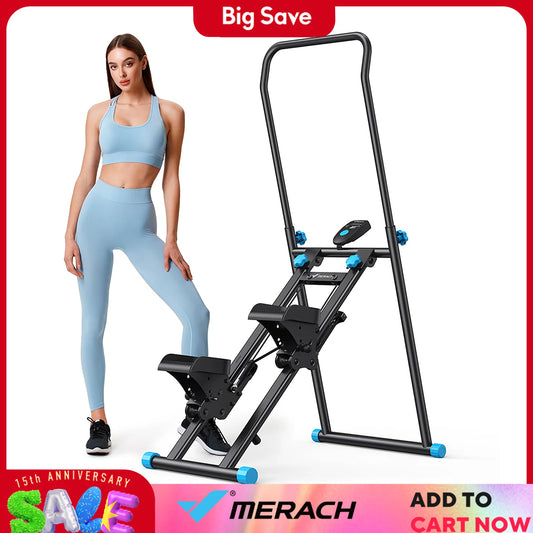 MERACH Stair Stepper Vertical Climber Machine Compact Folding Cardio Stepper