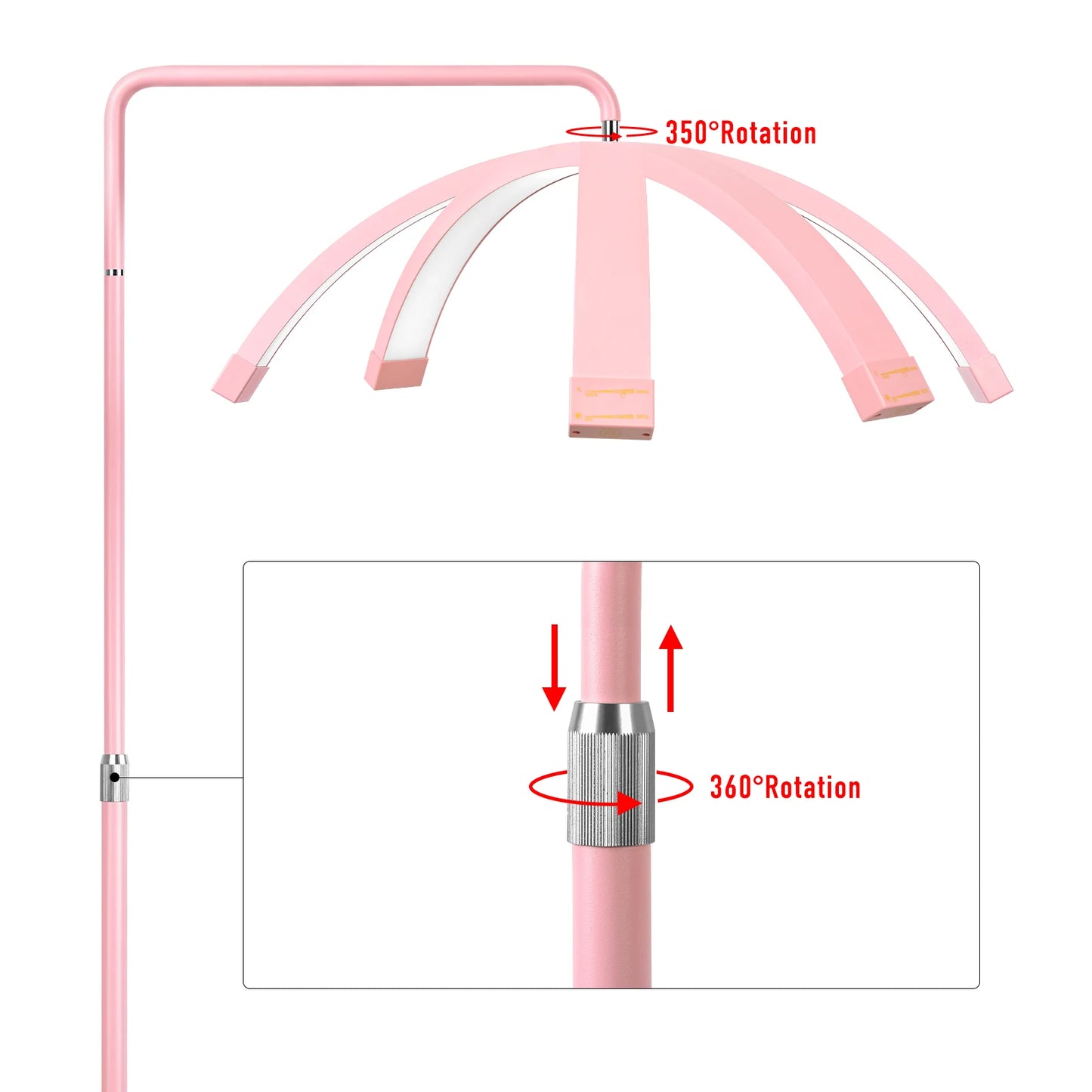 FOSOTO FT-Y9 28 Inch Led Lash Light Half-Moon Shaped Fill Lamp Light