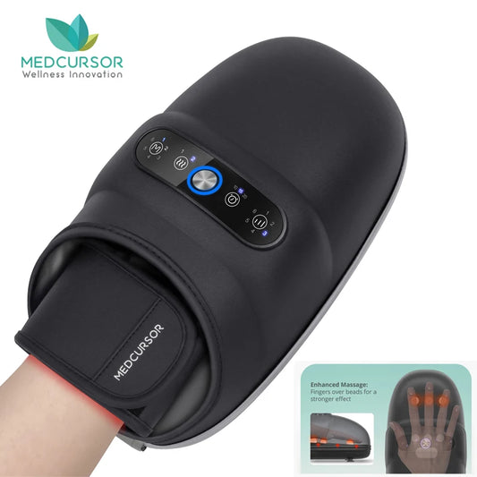 Wireless Electric Hand Massager Air Compression Hot Compress Palm Massager Finger Arthritis Numbness