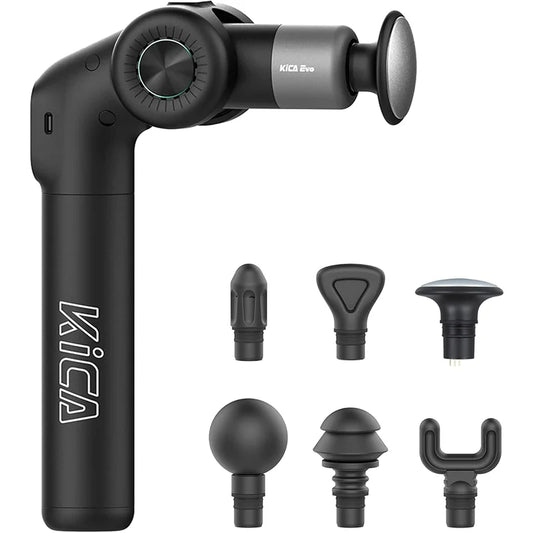 KiCA Evo Adjustable Fascia Gun with 6 Massage Heads and Heat
